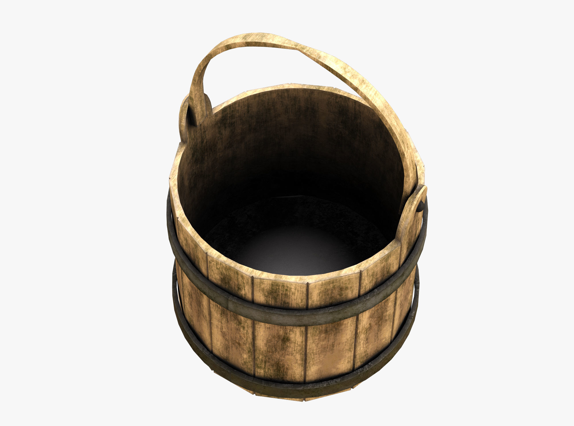 Wooden Aged Medieval Low-poly 3D model_2