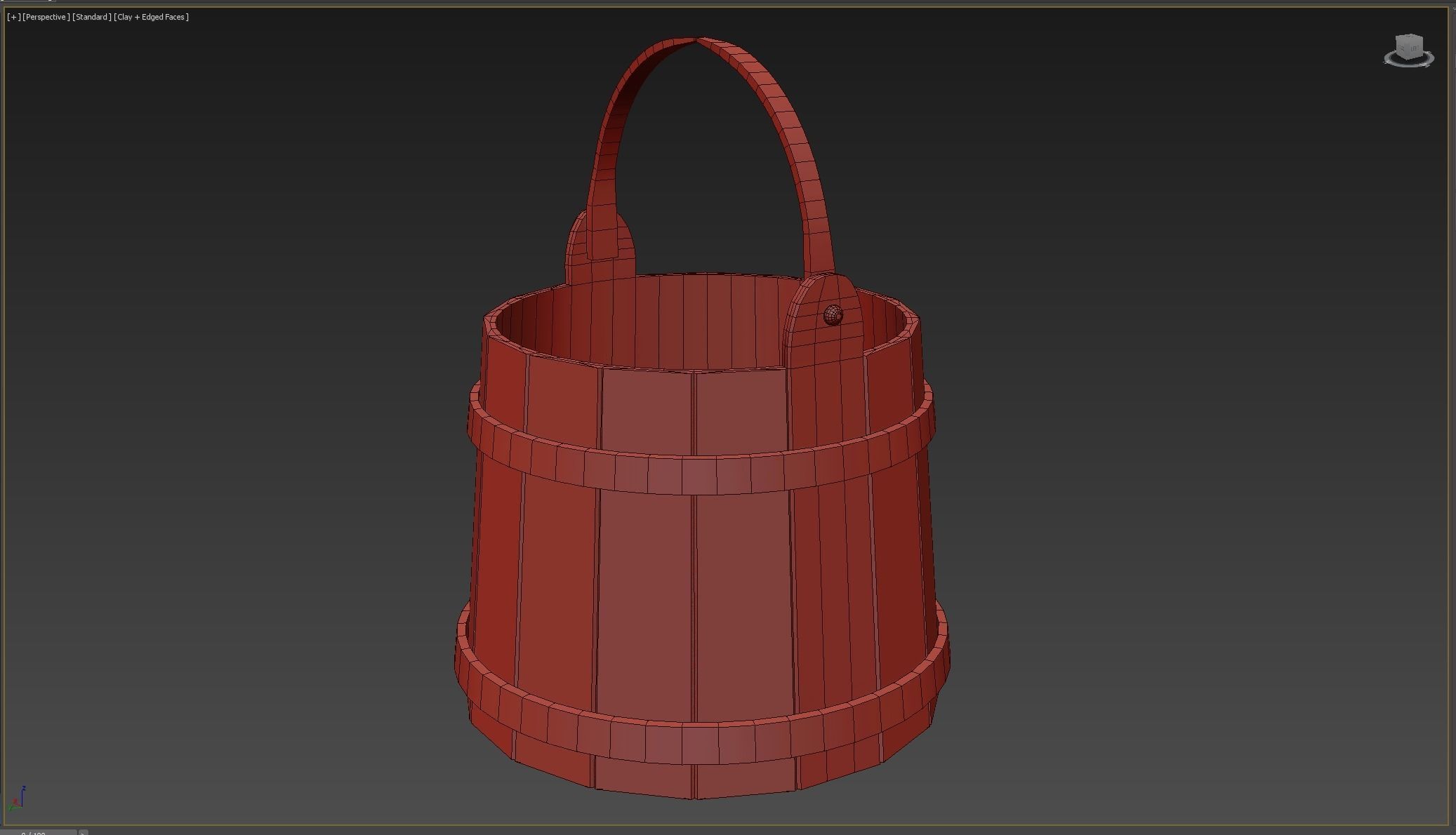 Wooden Aged Medieval Low-poly 3D model_4