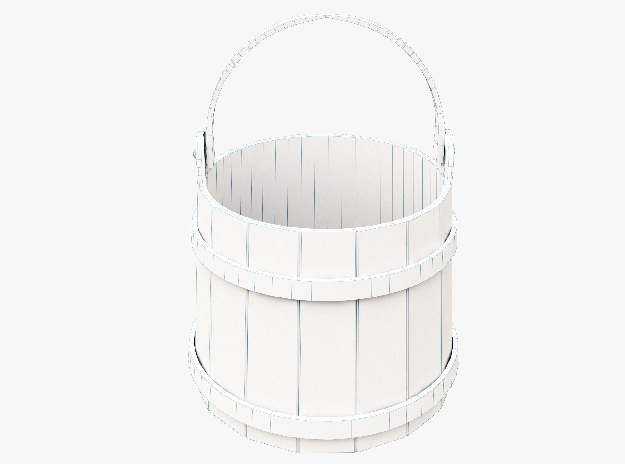 Wooden Aged Medieval Low-poly 3D model_3