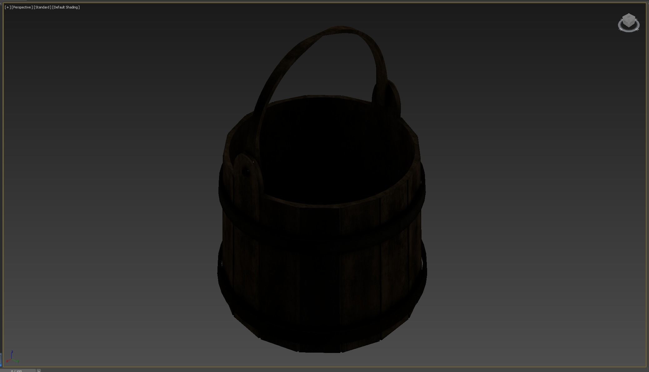 Wooden Aged Medieval Low-poly 3D model_6