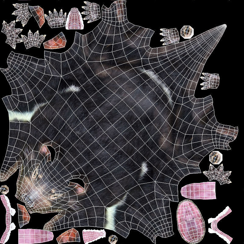 Tasmanian Devil Low-poly 3D model_14