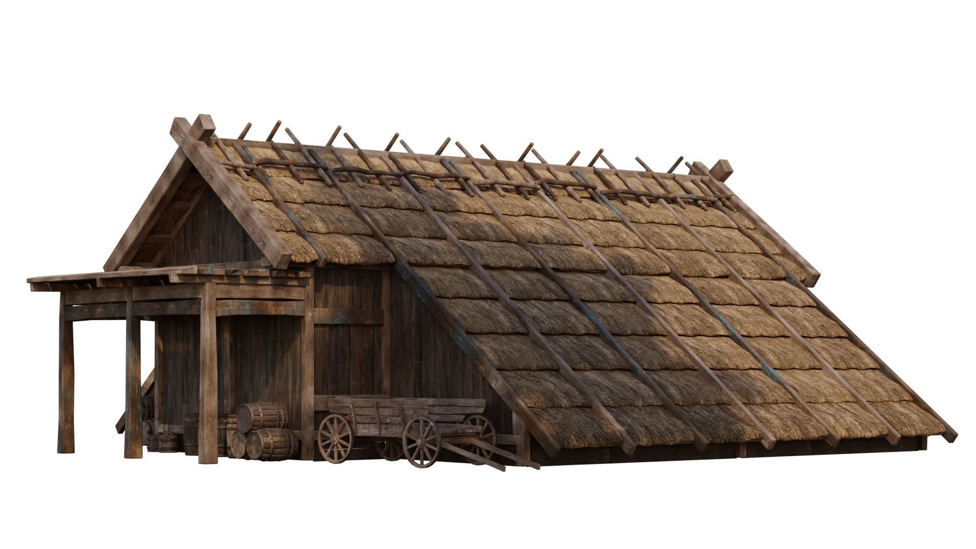 Old Medieval House 40 PBR 4K GameReady Low-poly 3D model_7