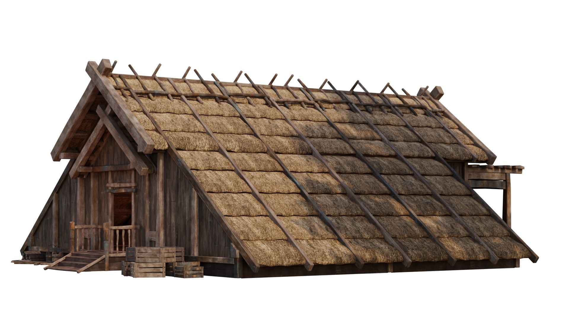 Old Medieval House 40 PBR 4K GameReady Low-poly 3D model_2