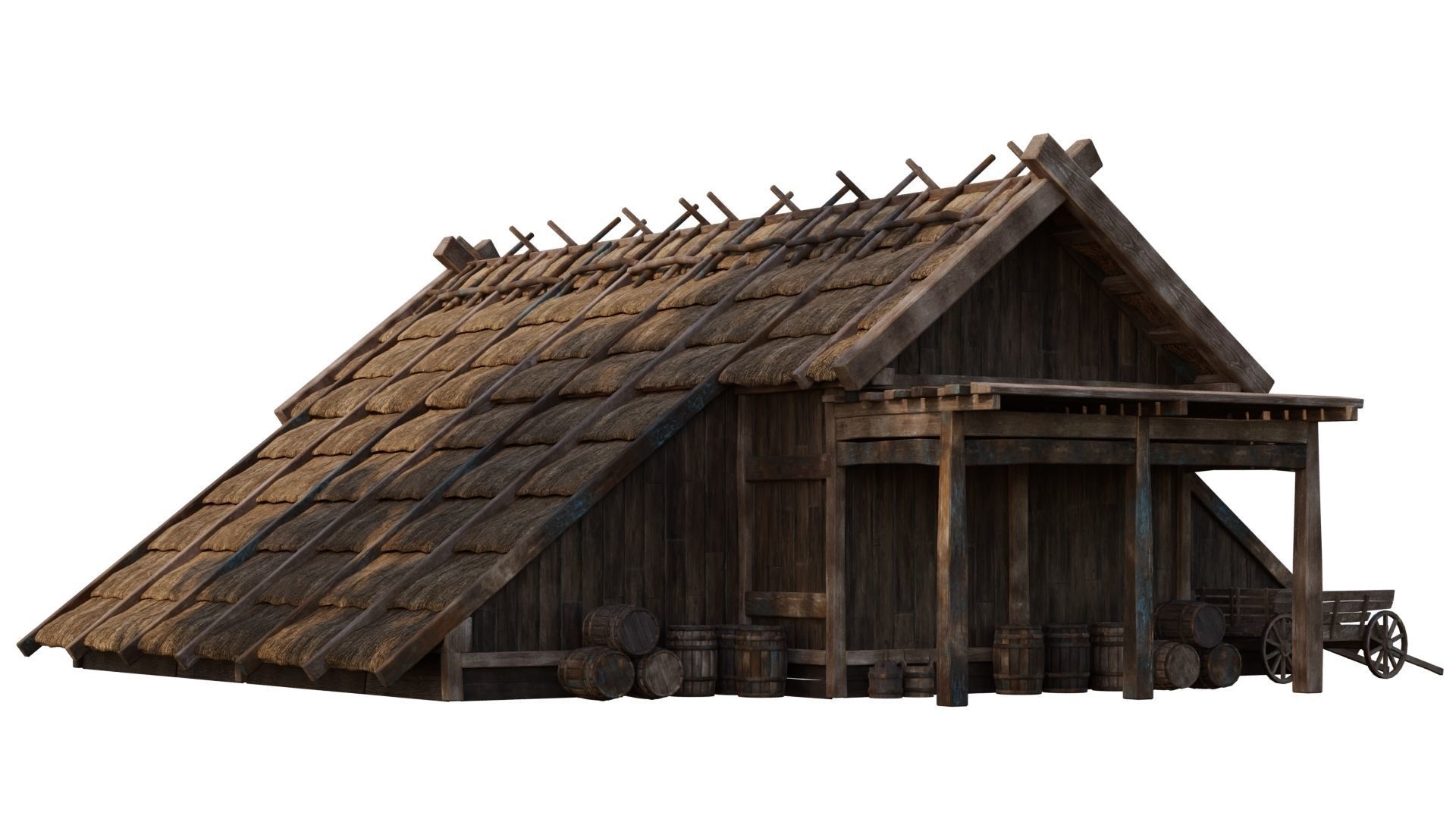 Old Medieval House 40 PBR 4K GameReady Low-poly 3D model_8