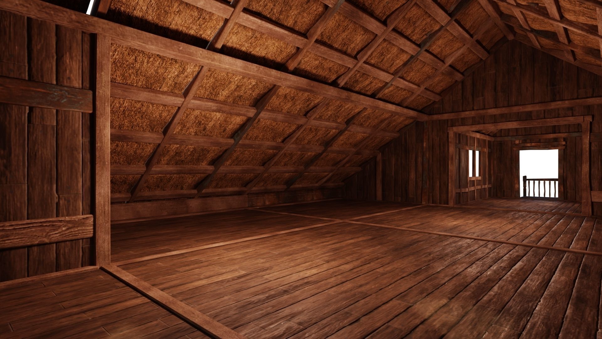 4 Old Medieval House PBR 4K GameReady Pack 37 to 40 Low-poly 3D model_21