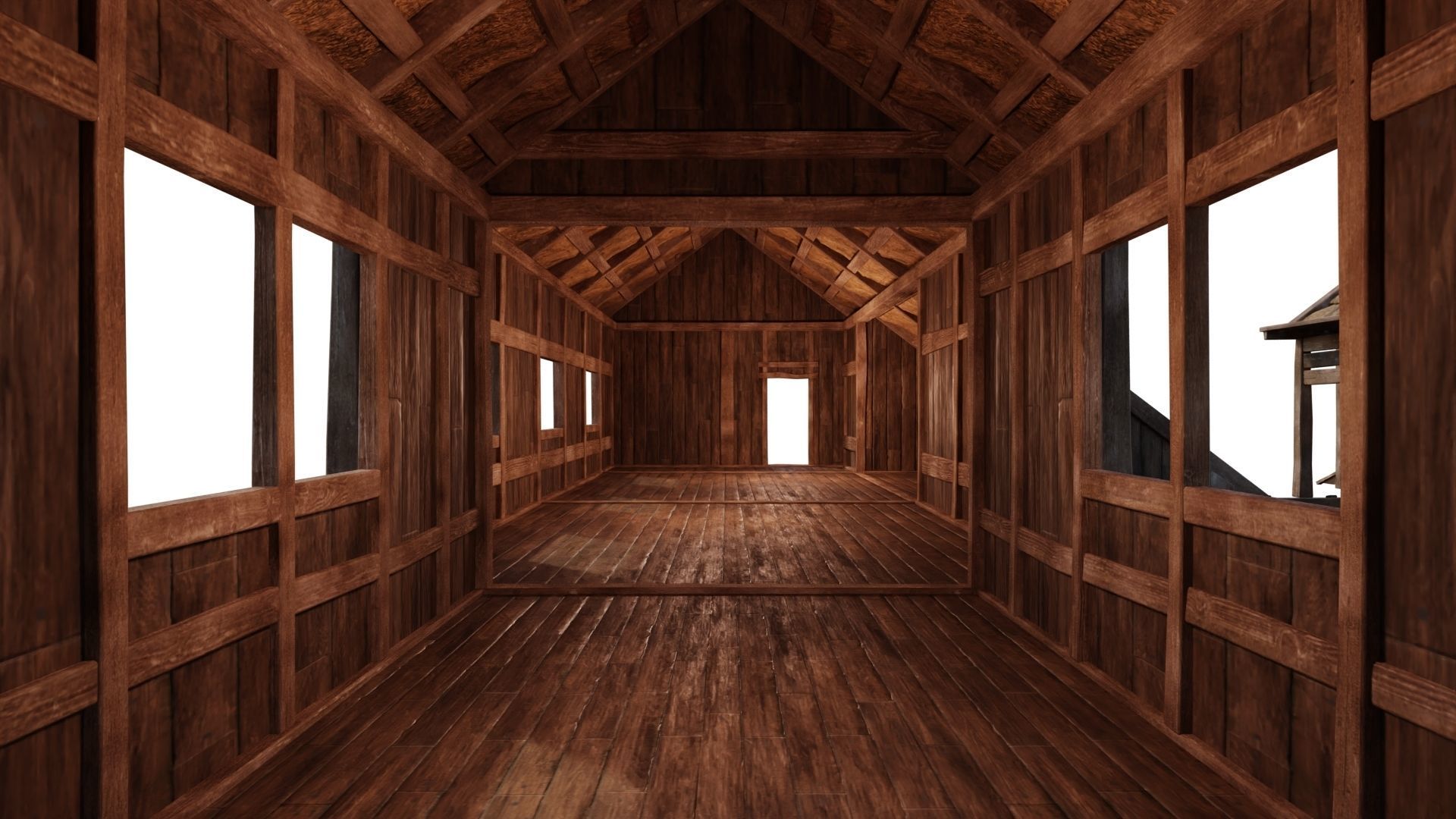 4 Old Medieval House PBR 4K GameReady Pack 37 to 40 Low-poly 3D model_11