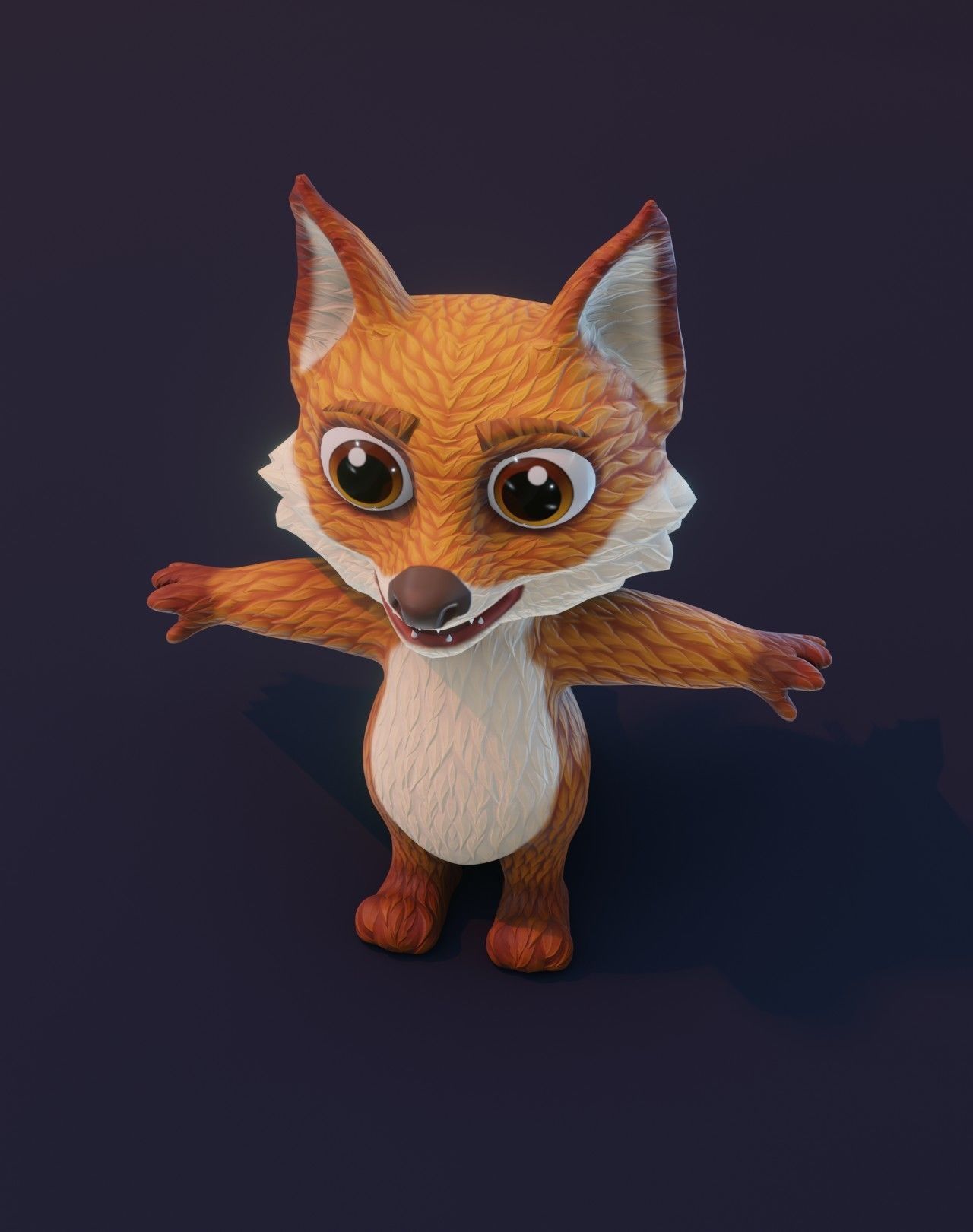 Cartoon Fox 3D Models Low-poly 3D model_5