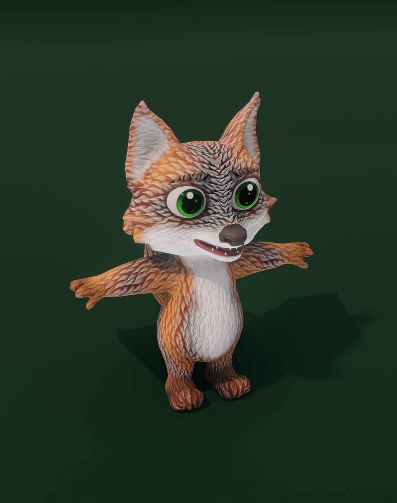 Cartoon Fox 3D Models Low-poly 3D model_60