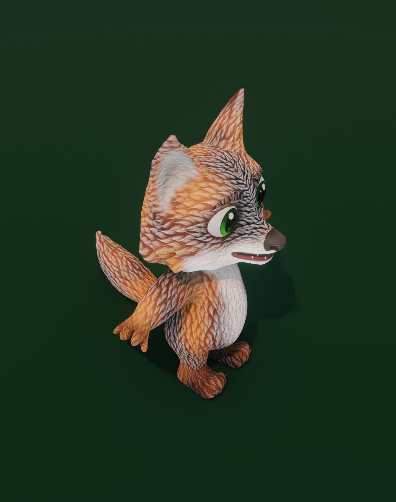 Cartoon Fox Rigged 3D Models Low-poly 3D model_74