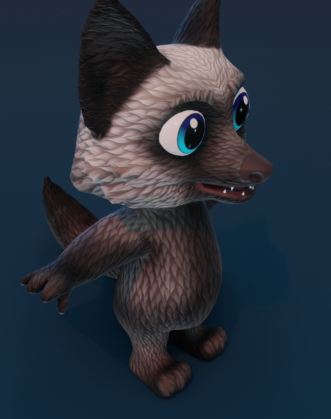 Cartoon Fox Rigged 3D Models Low-poly 3D model_55