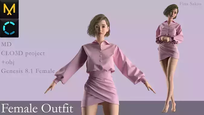 Female Outfit Marvelous Designer