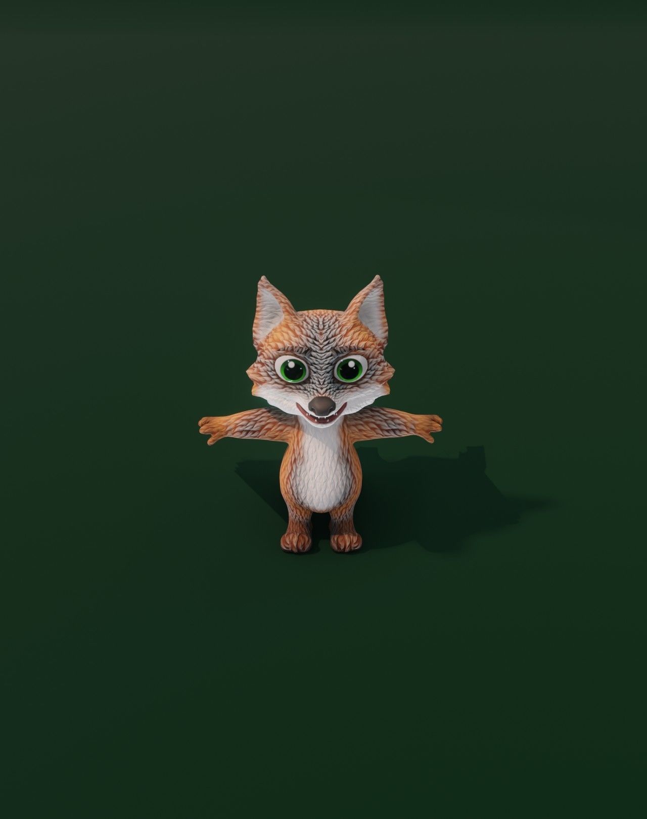 Cartoon Fox Rigged 3D Collection _65
