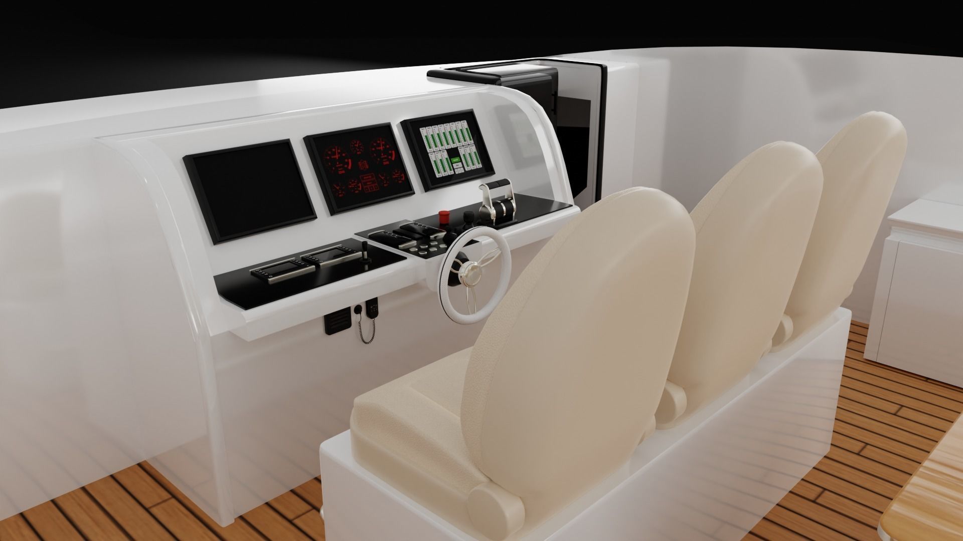 Yacht luxury  Low-poly 3D model_15