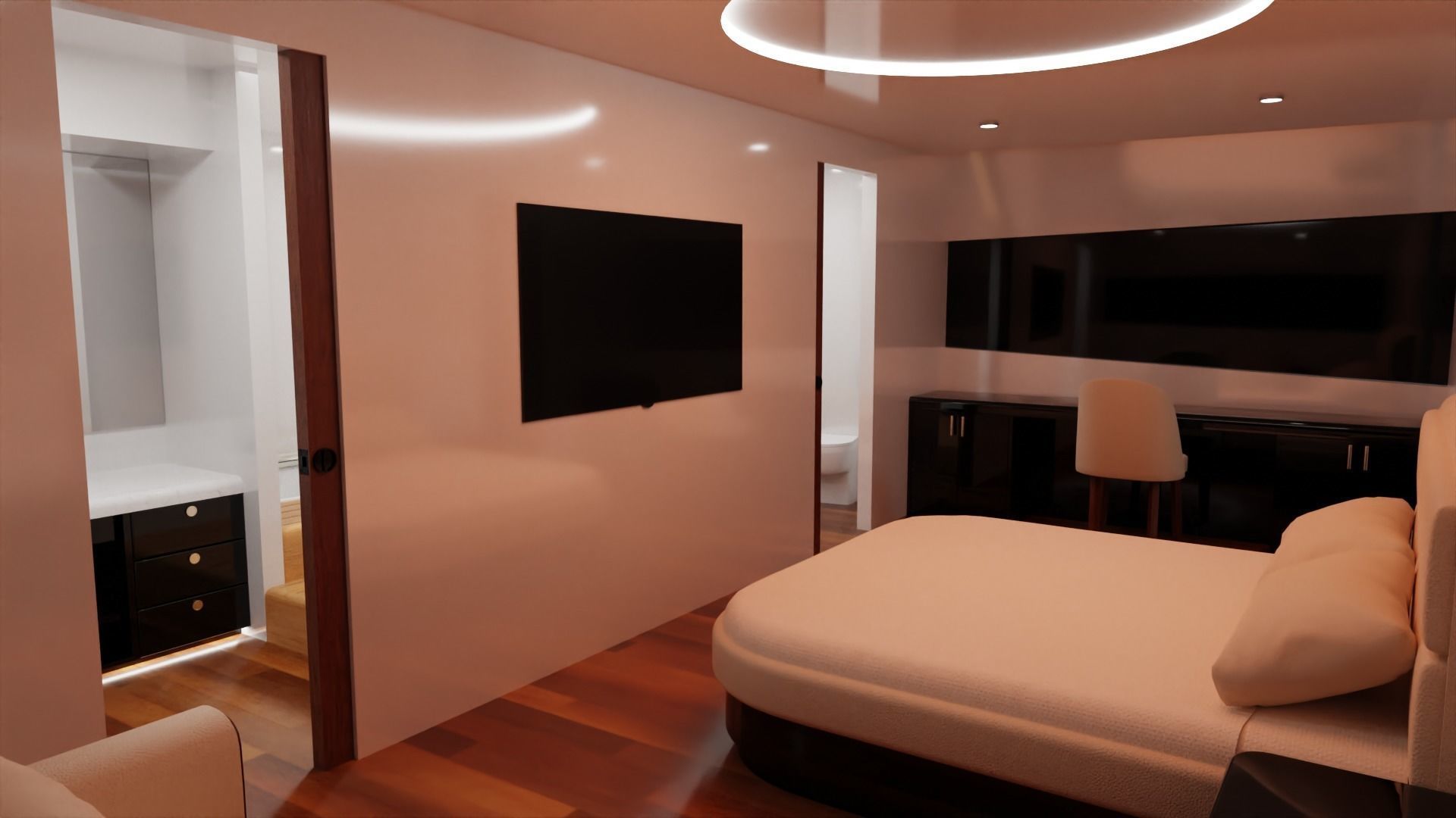 Yacht luxury  Low-poly 3D model_26