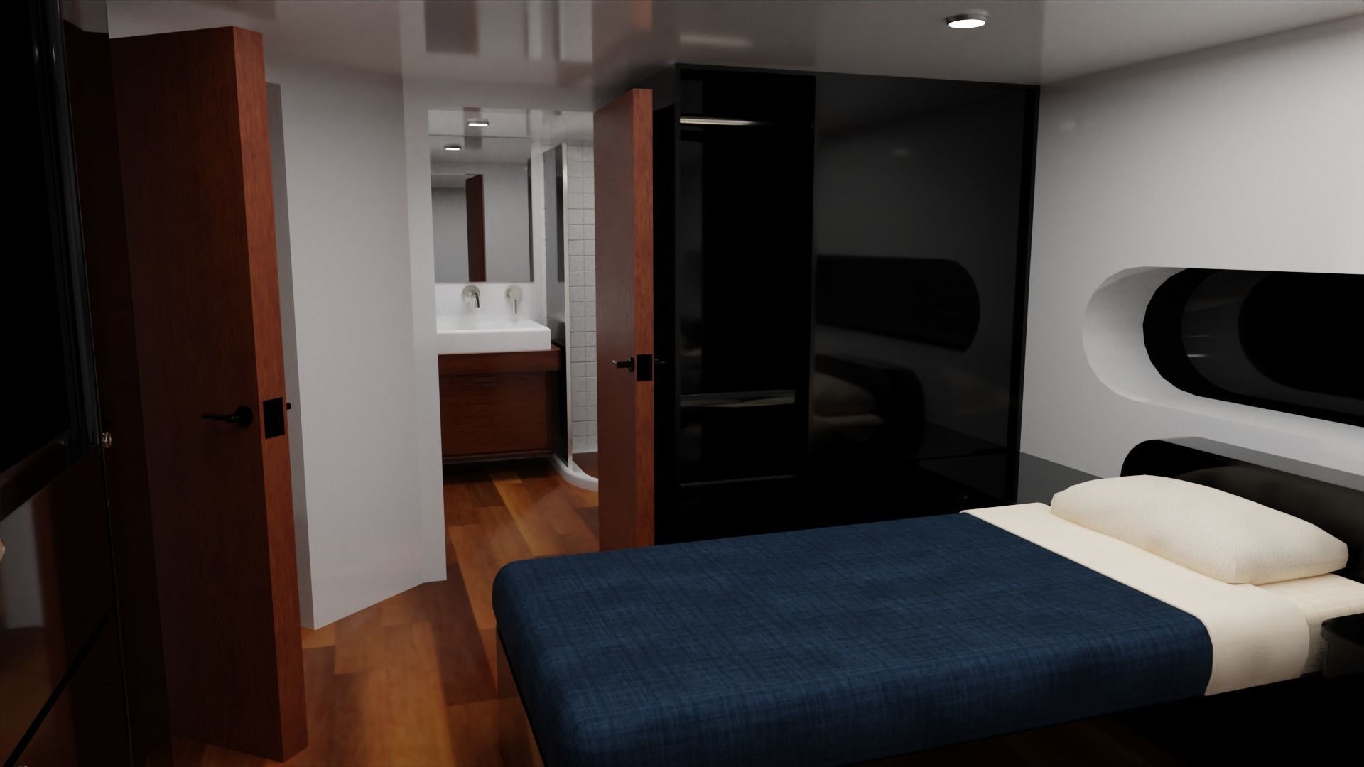 Yacht luxury  Low-poly 3D model_37