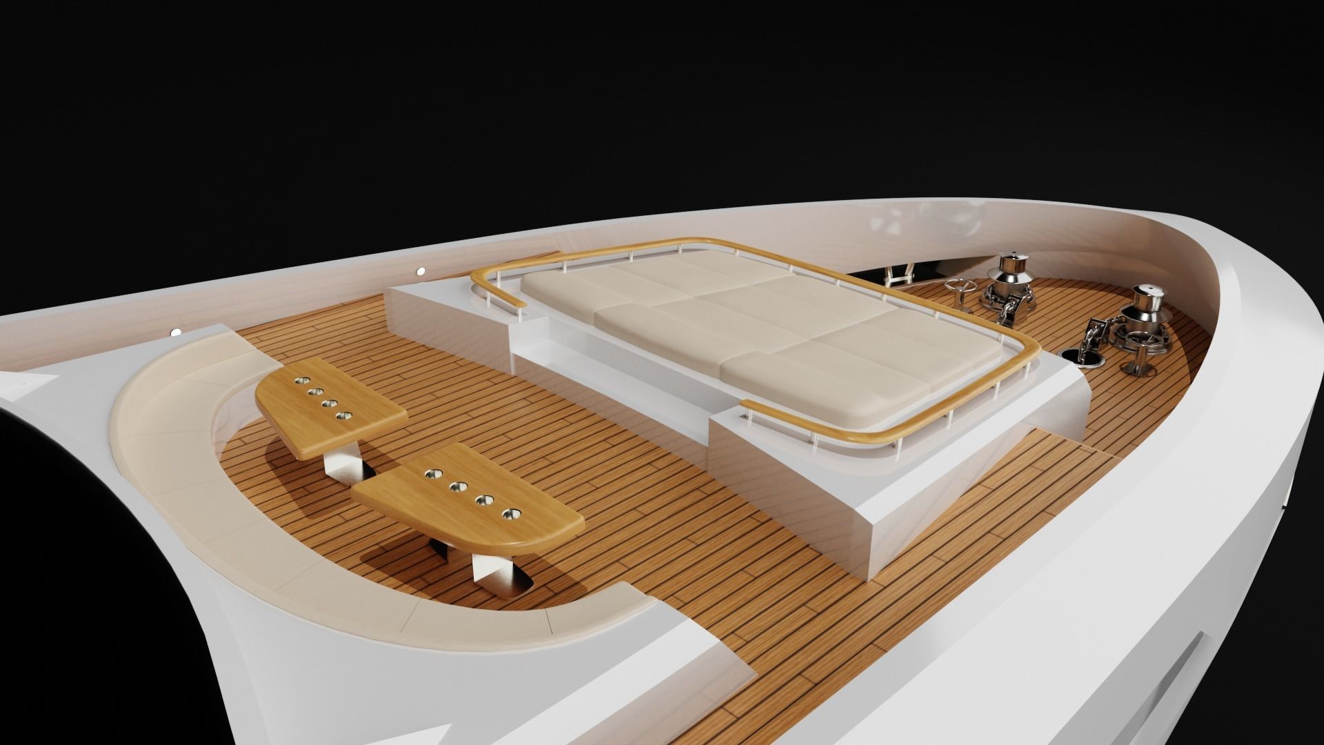Yacht luxury  Low-poly 3D model_13