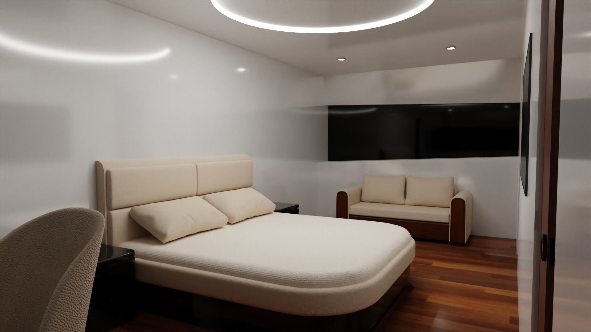Yacht luxury  Low-poly 3D model_25