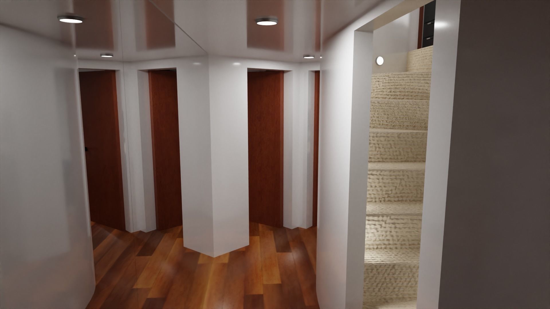 Yacht luxury  Low-poly 3D model_33