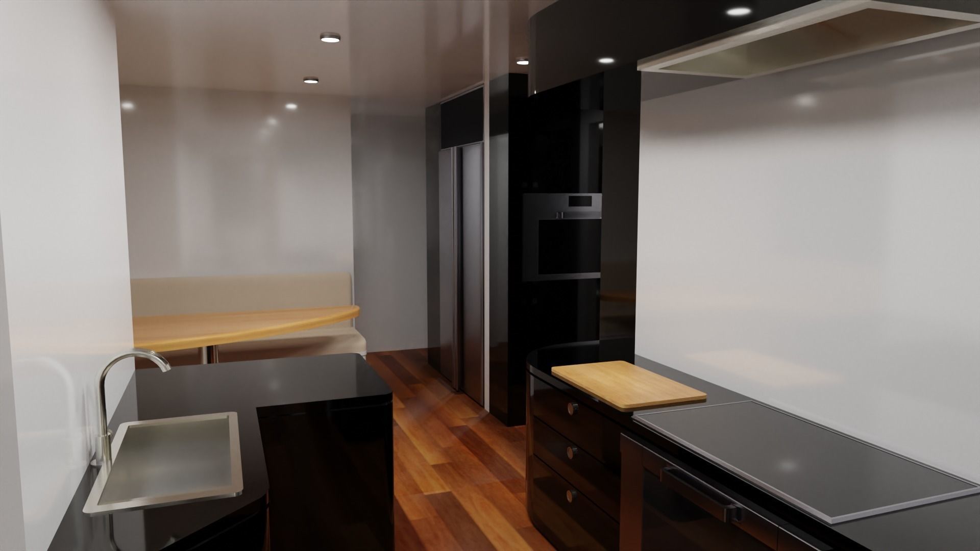 Yacht luxury  Low-poly 3D model_29