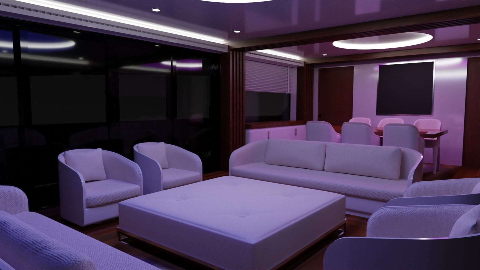 Yacht luxury  Low-poly 3D model_21