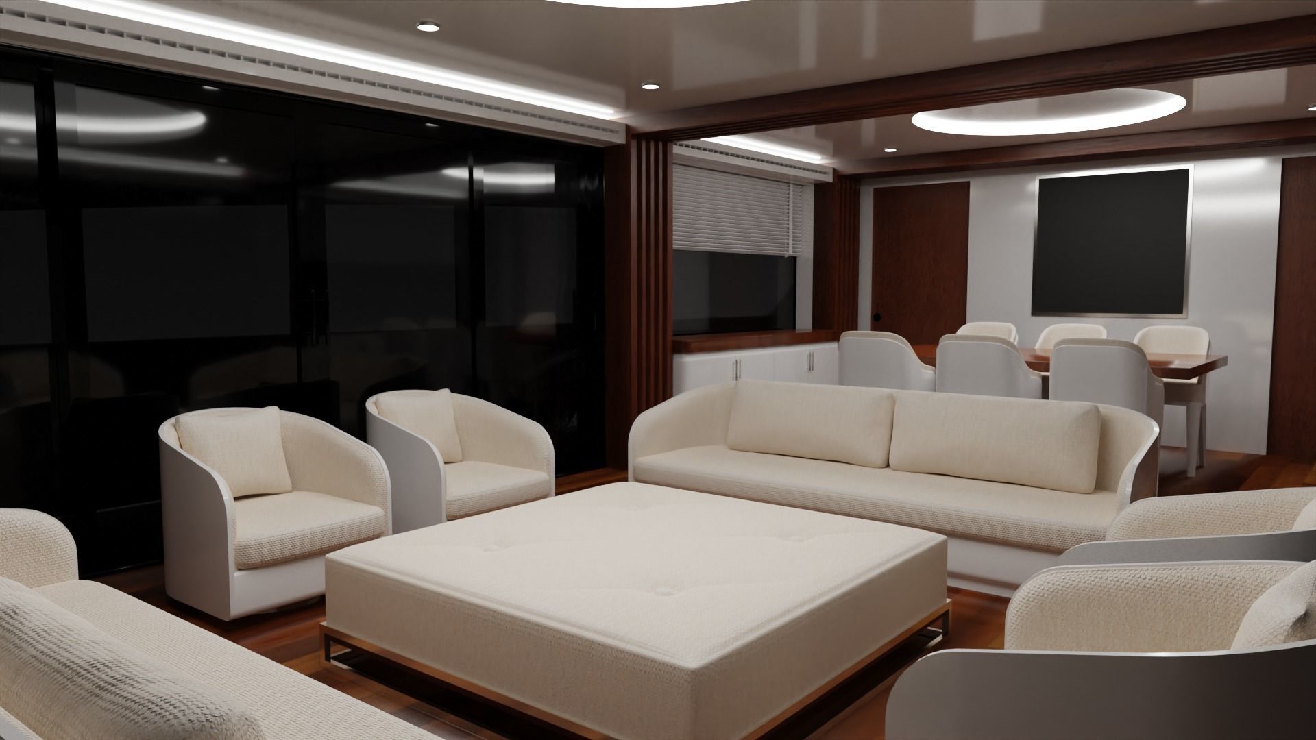 Yacht luxury  Low-poly 3D model_20