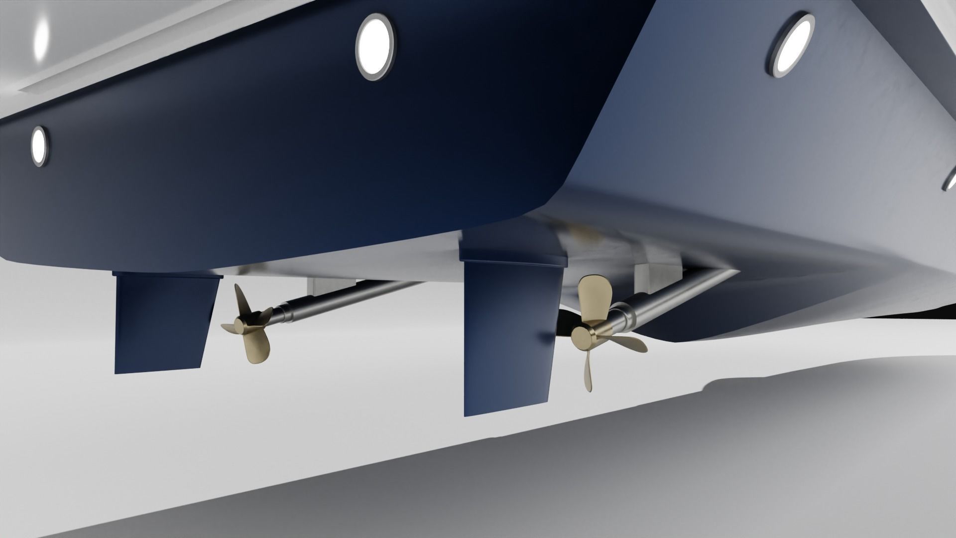 Yacht luxury  Low-poly 3D model_16