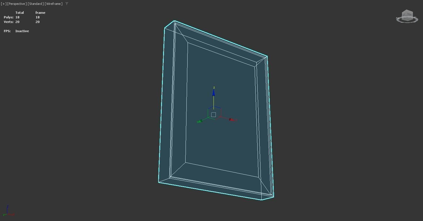 Frame mountain in hanging on wall Free 3D model_2