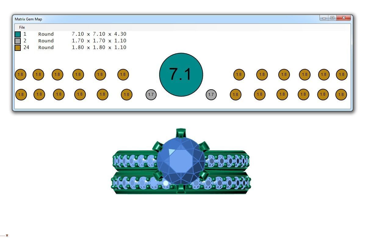 Ring294 engagement ring set gold 3D print model_6