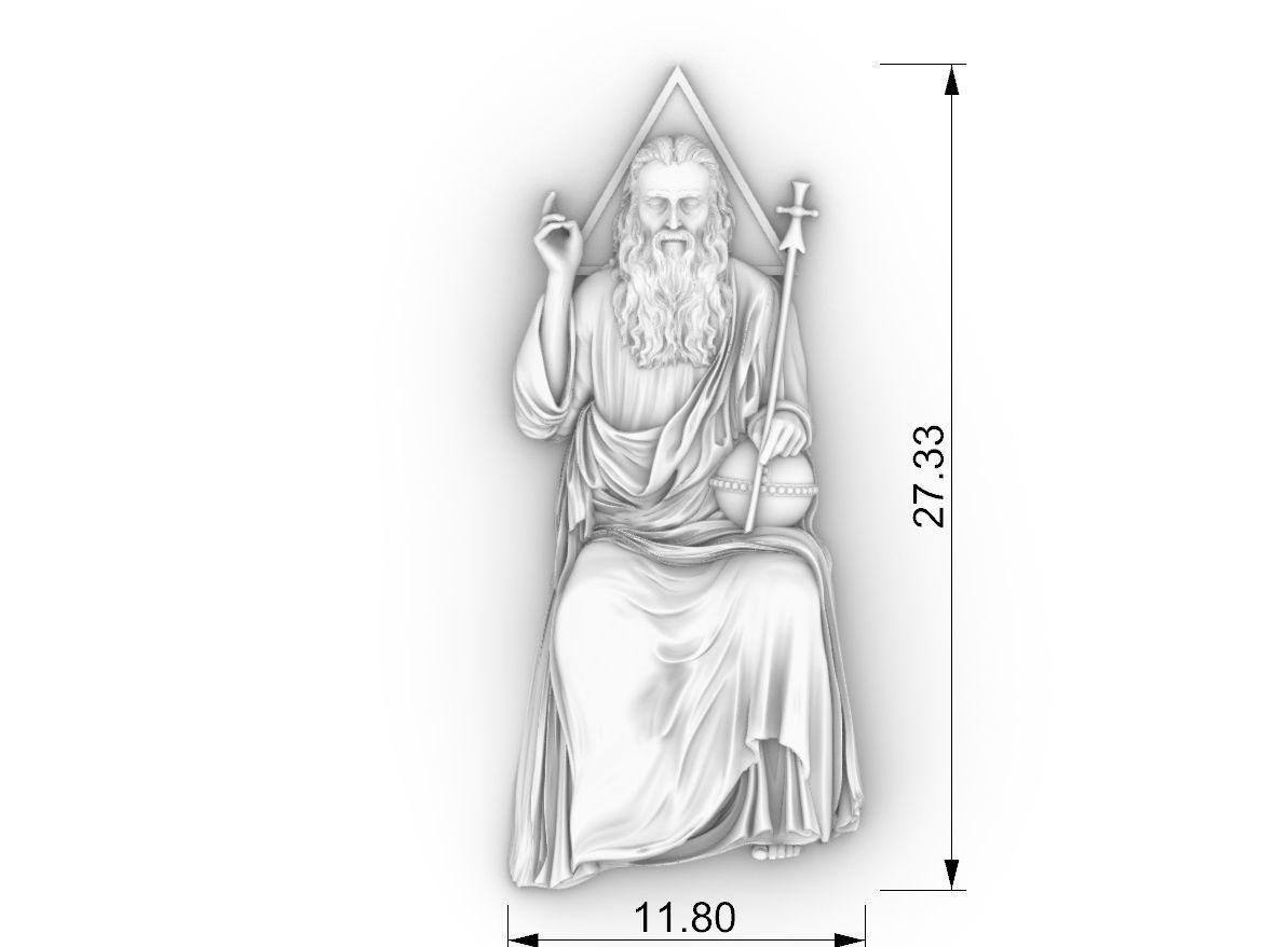 christian god 3D print model_8