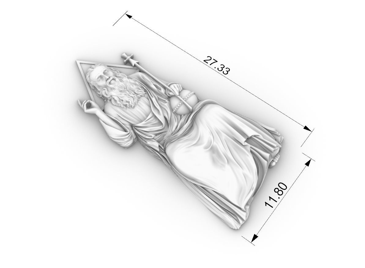 christian god 3D print model_7