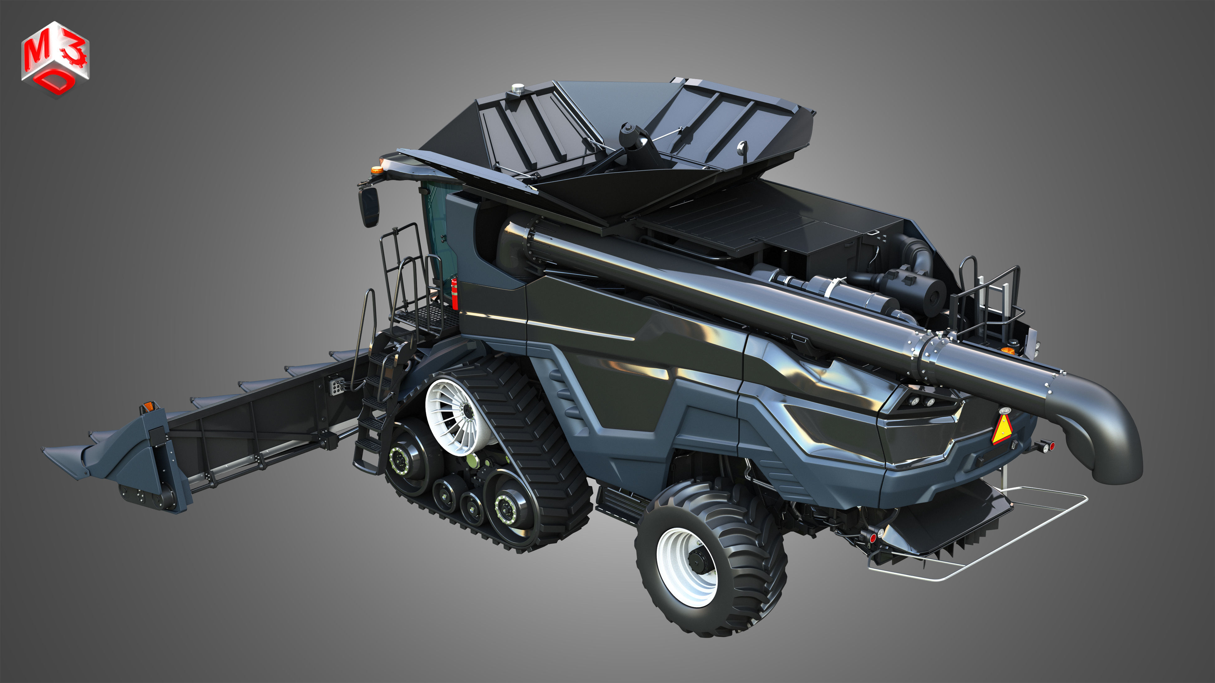 IDEAL - Combine Harvester - Corn Harvester Head 3D model_21