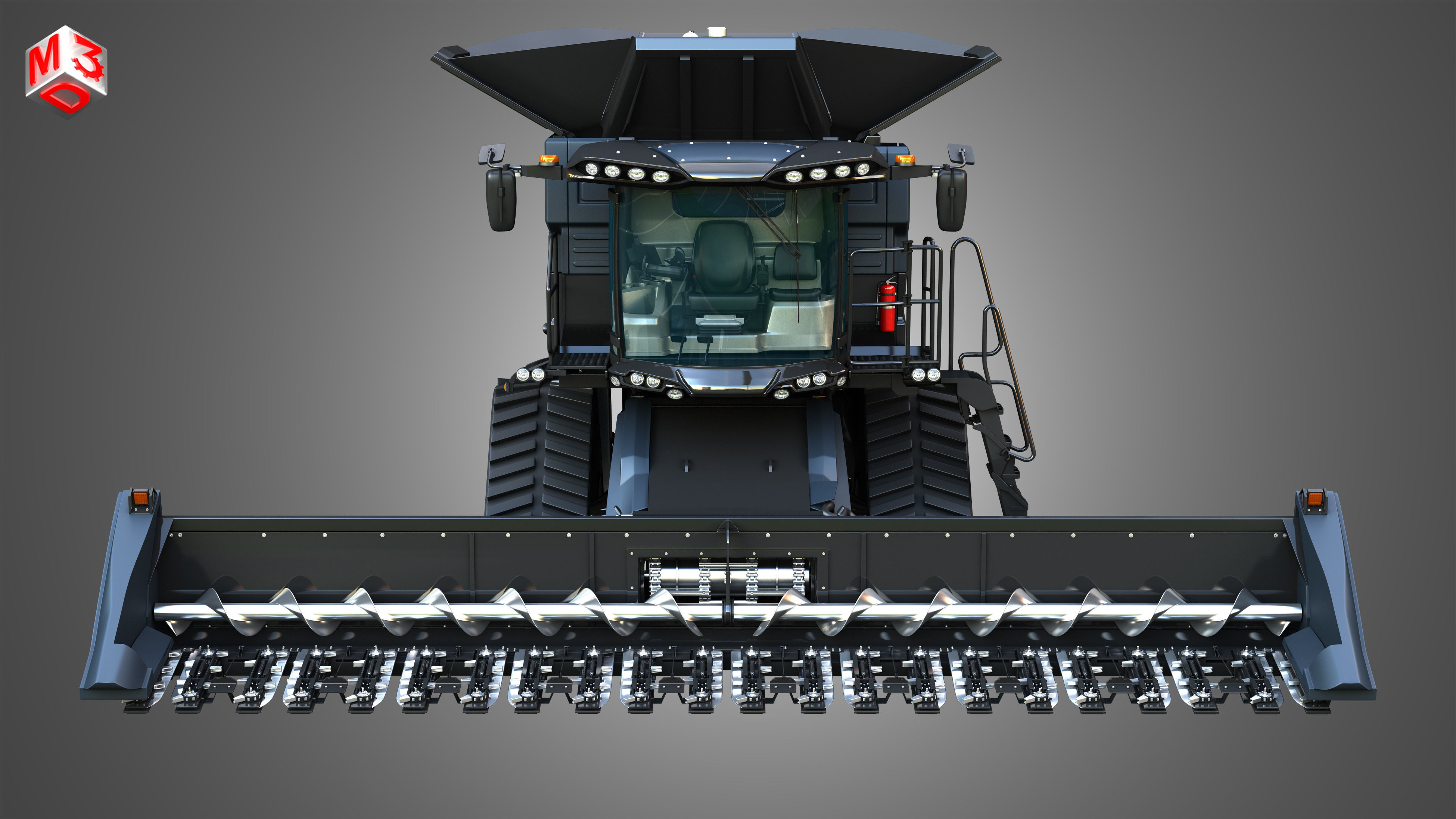 IDEAL - Combine Harvester - Corn Harvester Head 3D model_23