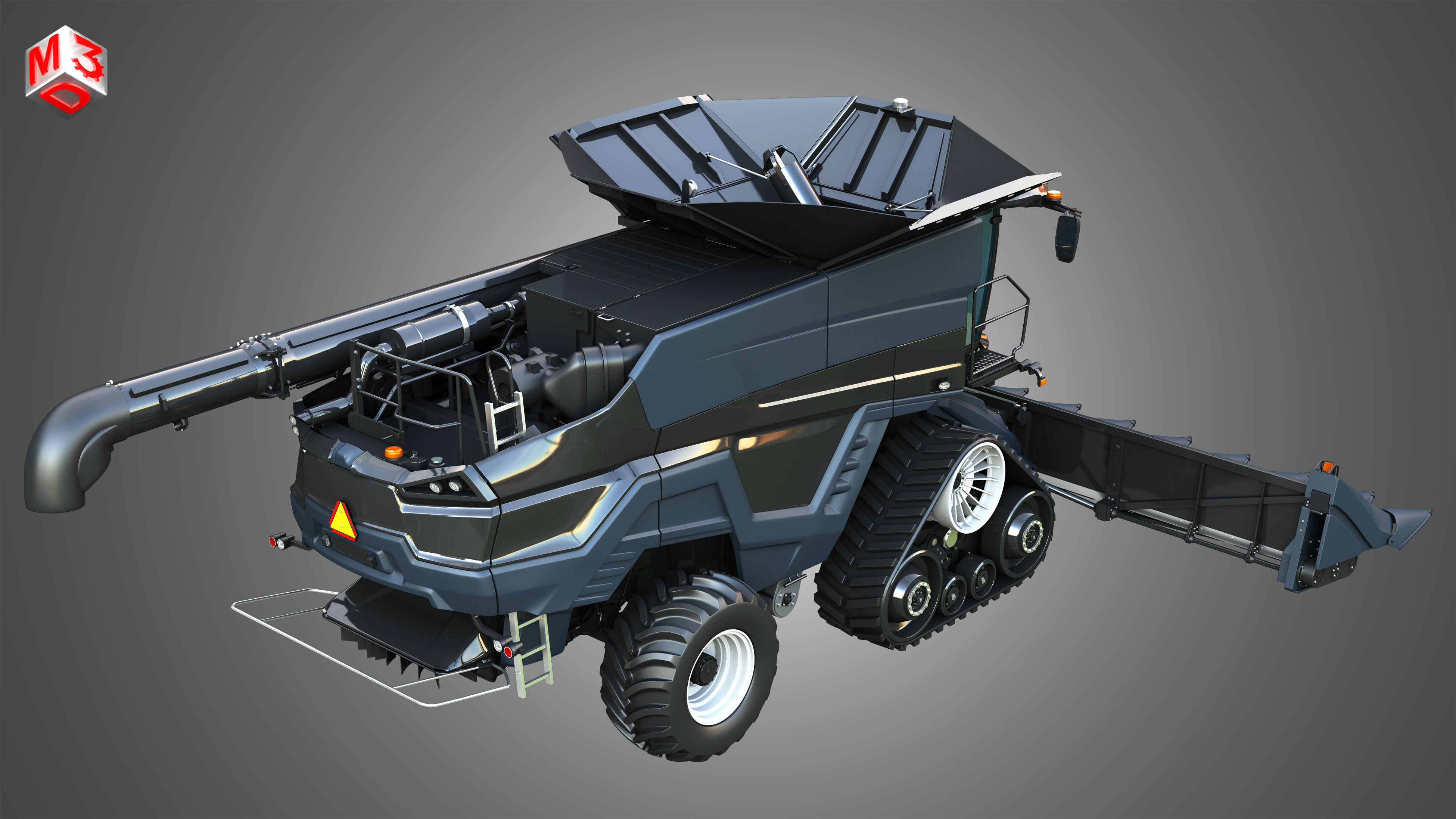 IDEAL - Combine Harvester - Corn Harvester Head 3D model_19