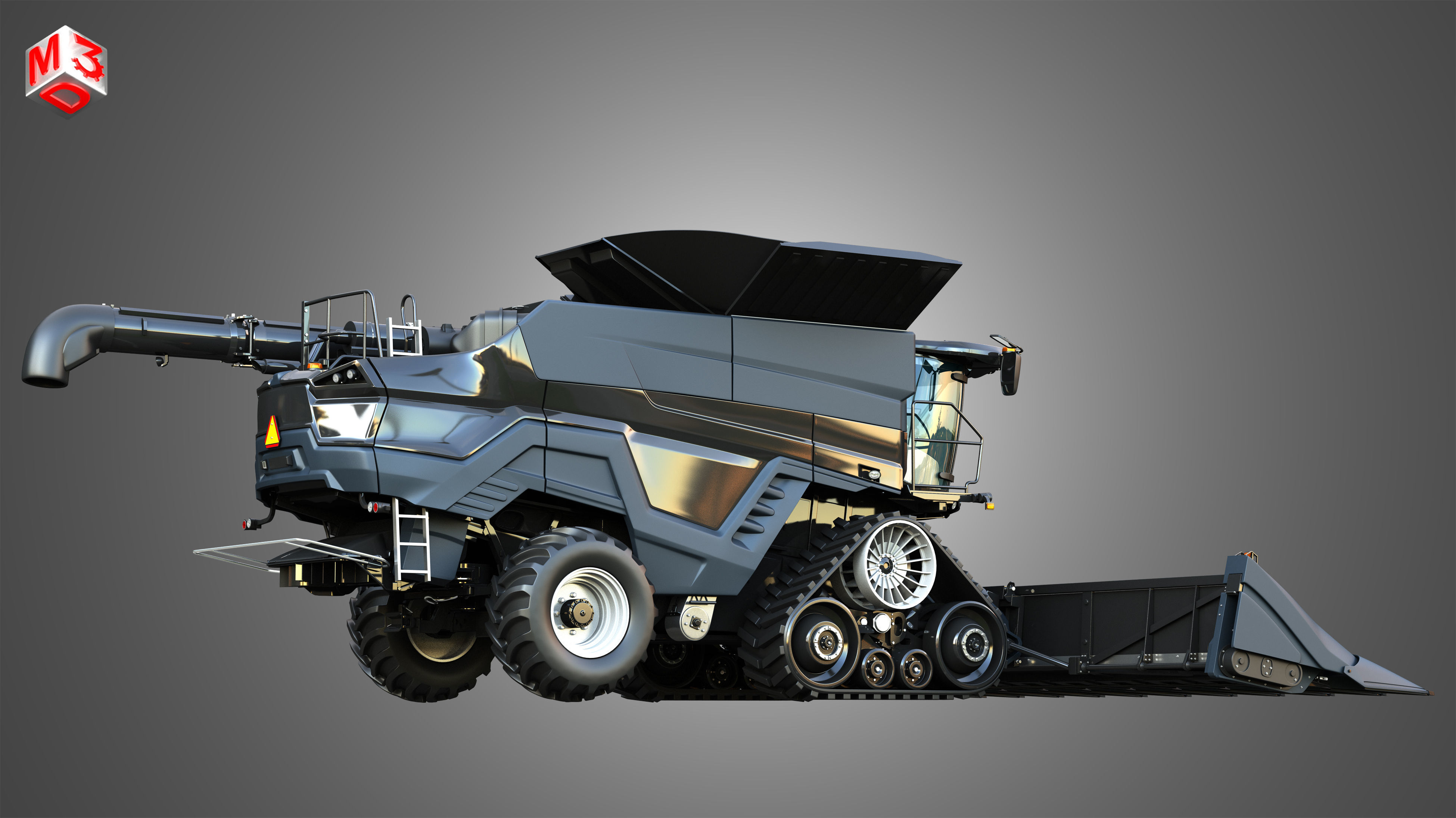 IDEAL - Combine Harvester - Corn Harvester Head 3D model_13