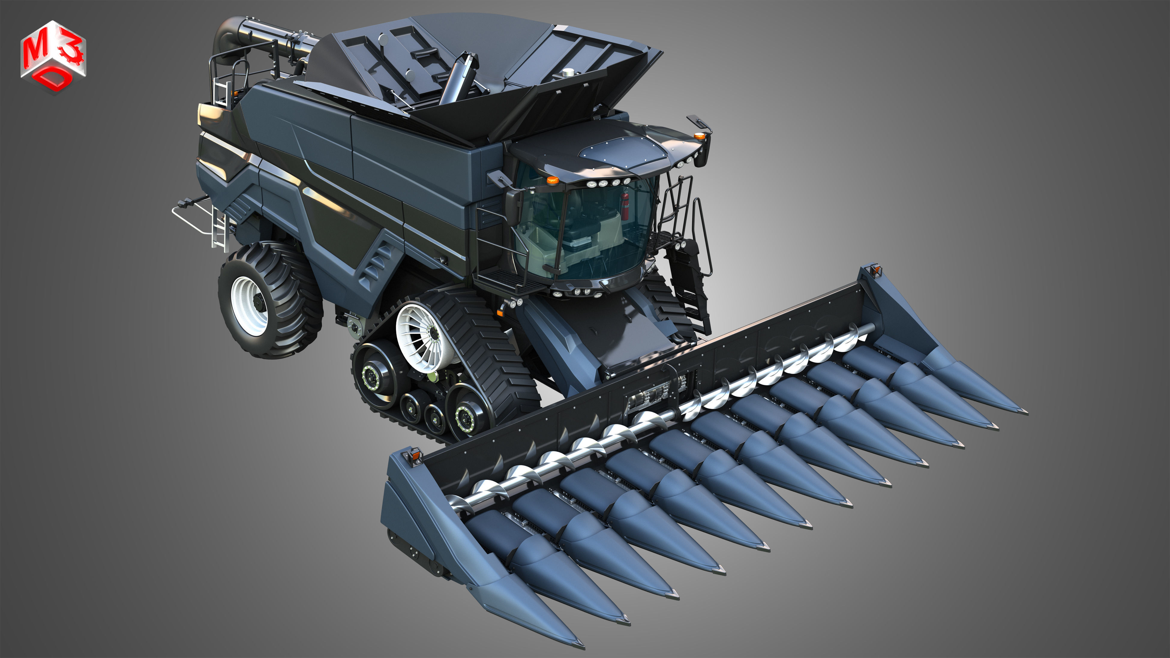 IDEAL - Combine Harvester - Corn Harvester Head 3D model_20