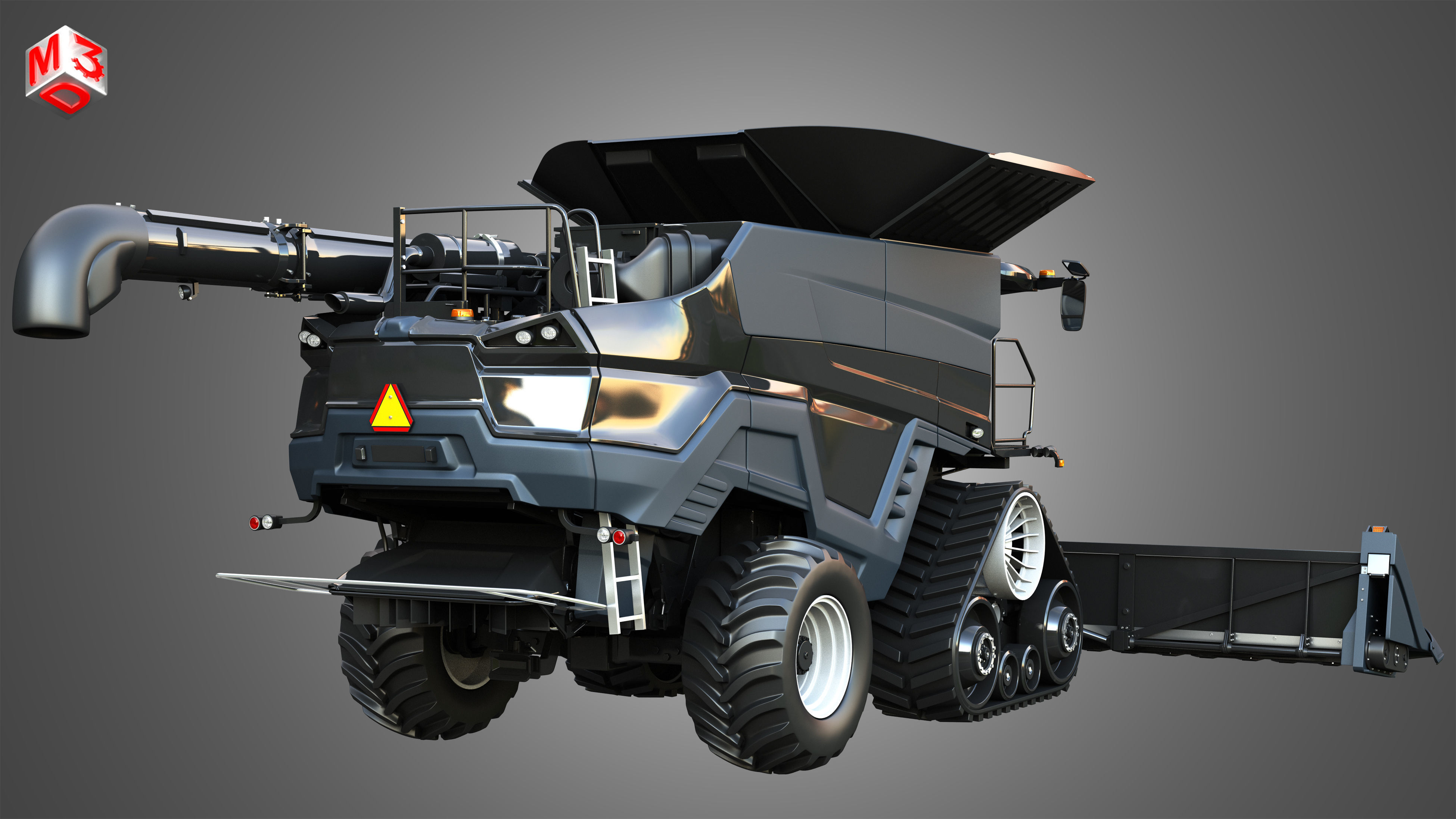 IDEAL - Combine Harvester - Corn Harvester Head 3D model_17