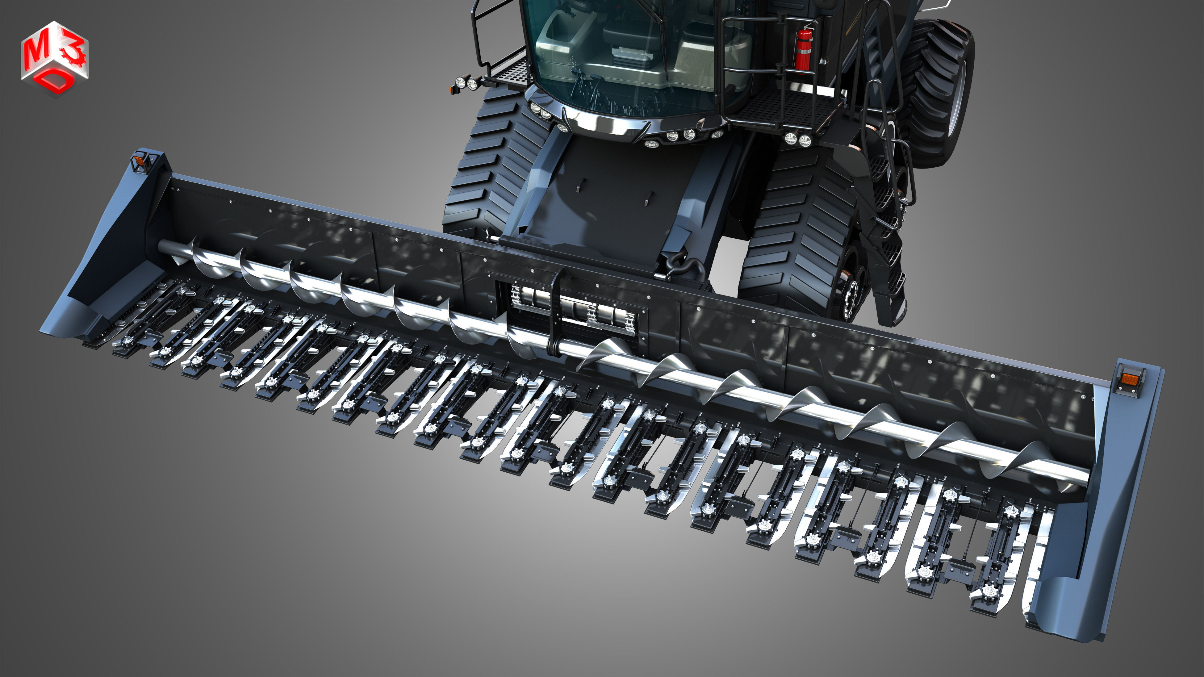 IDEAL - Combine Harvester - Corn Harvester Head 3D model_24