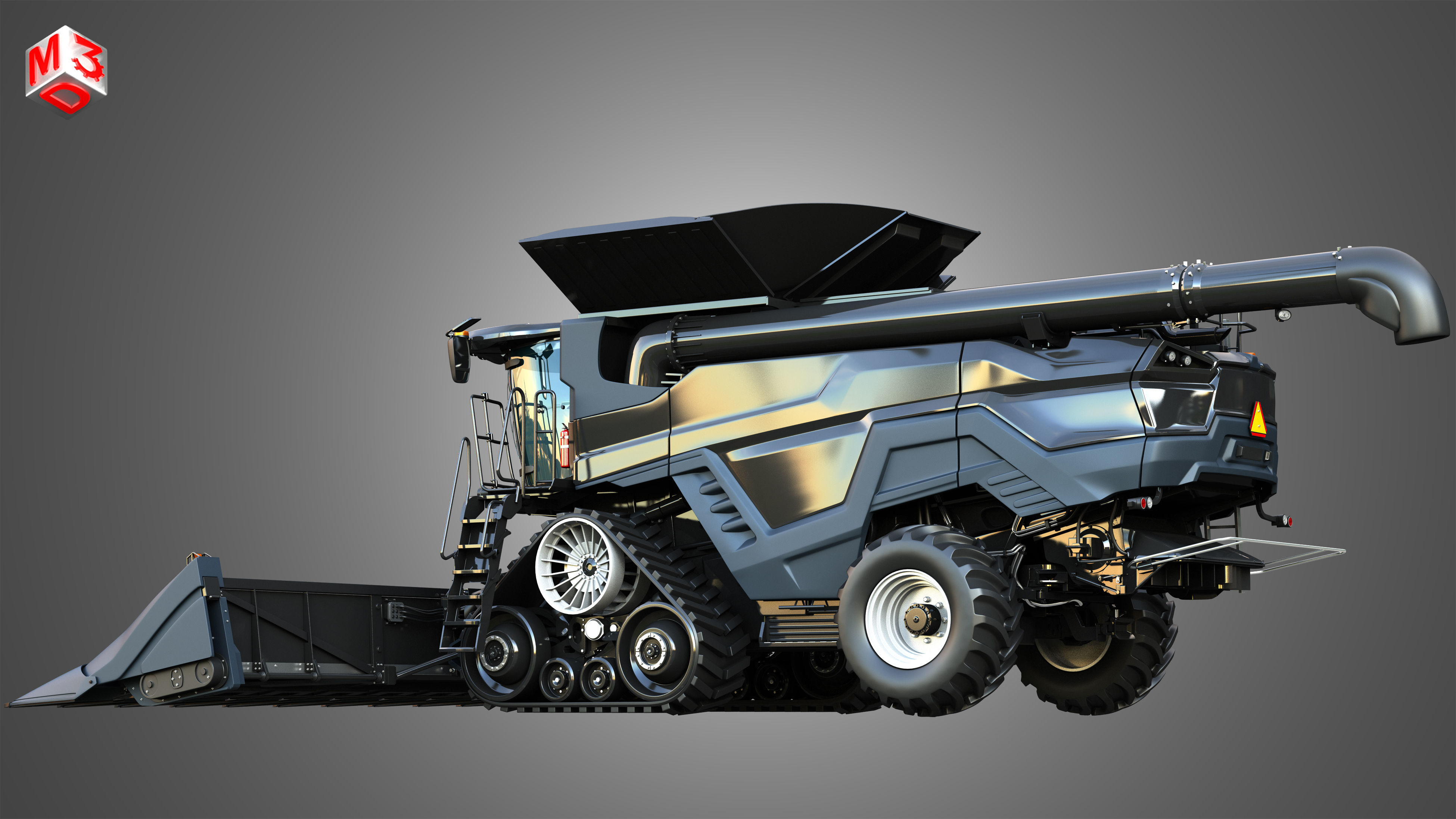 IDEAL - Combine Harvester - Corn Harvester Head 3D model_15