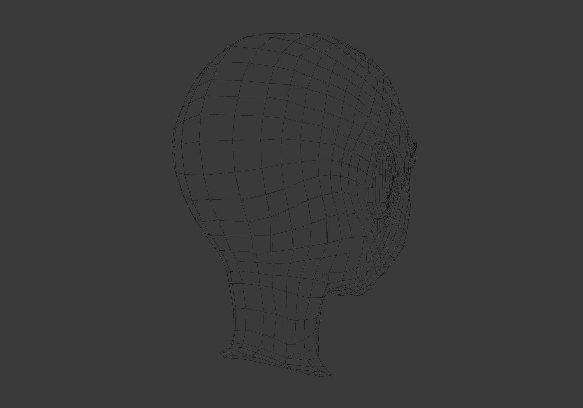 simple short hairstyle  3D model_8