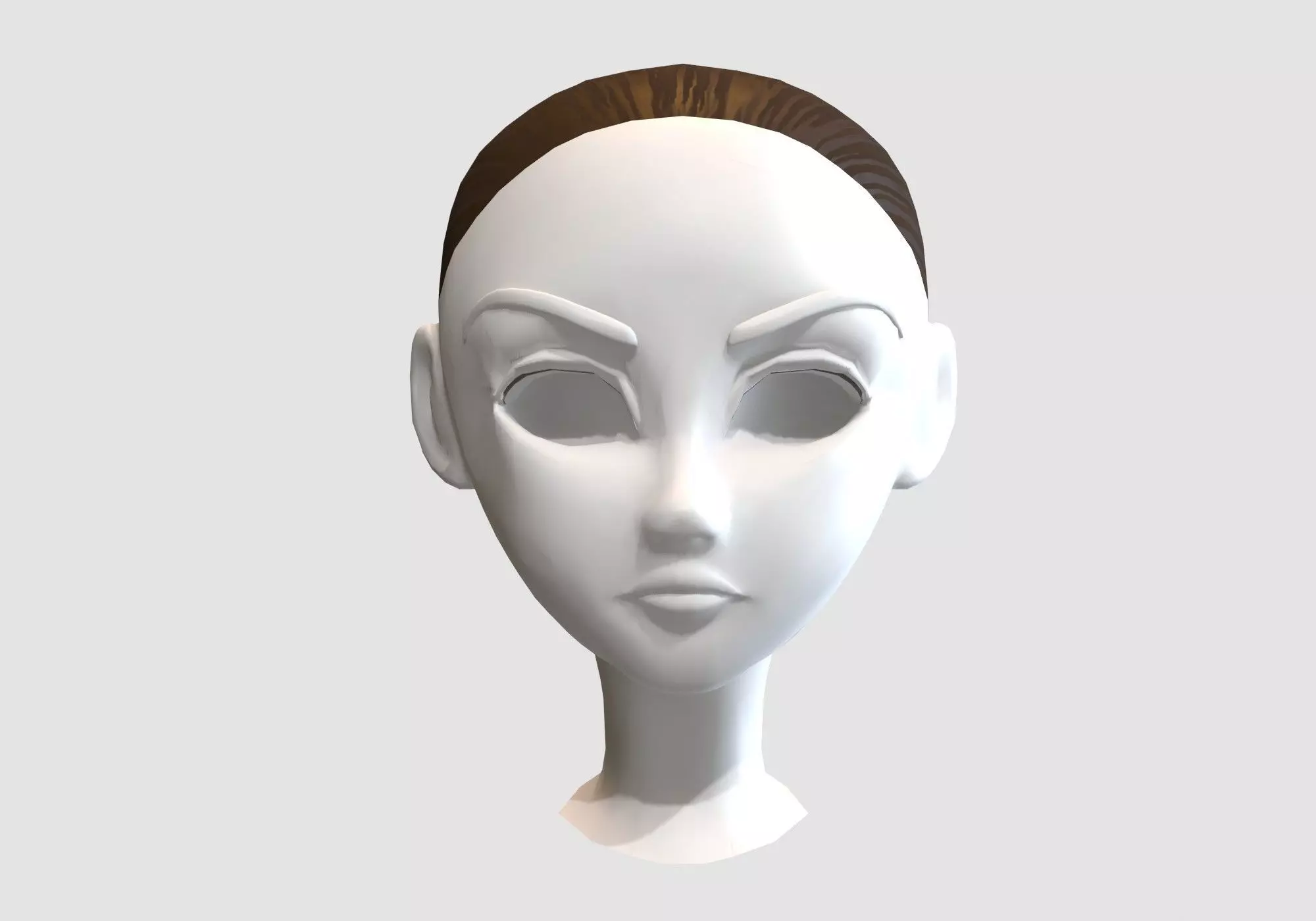 simple short hairstyle  3D model_0