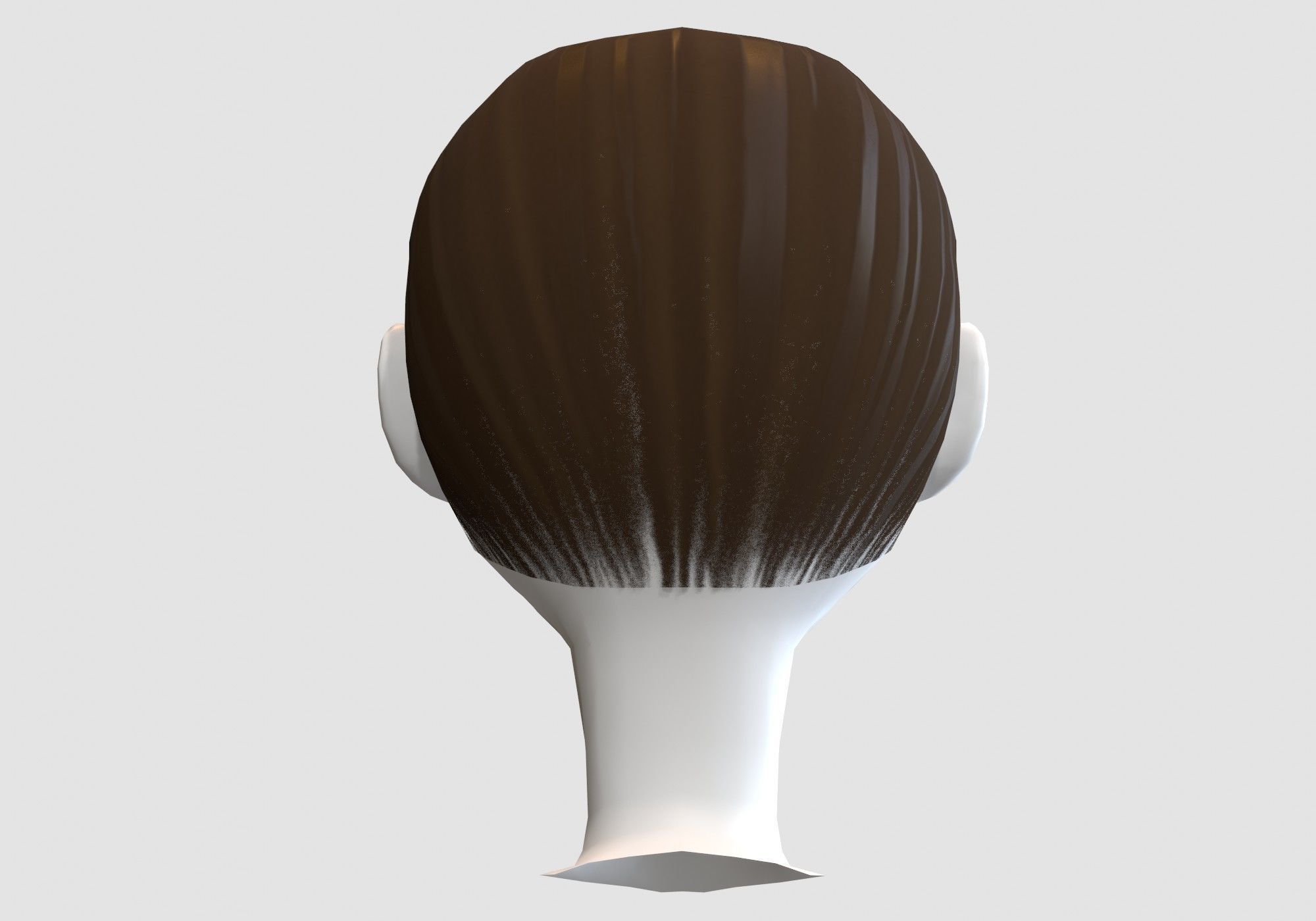 simple short hairstyle  3D model_4