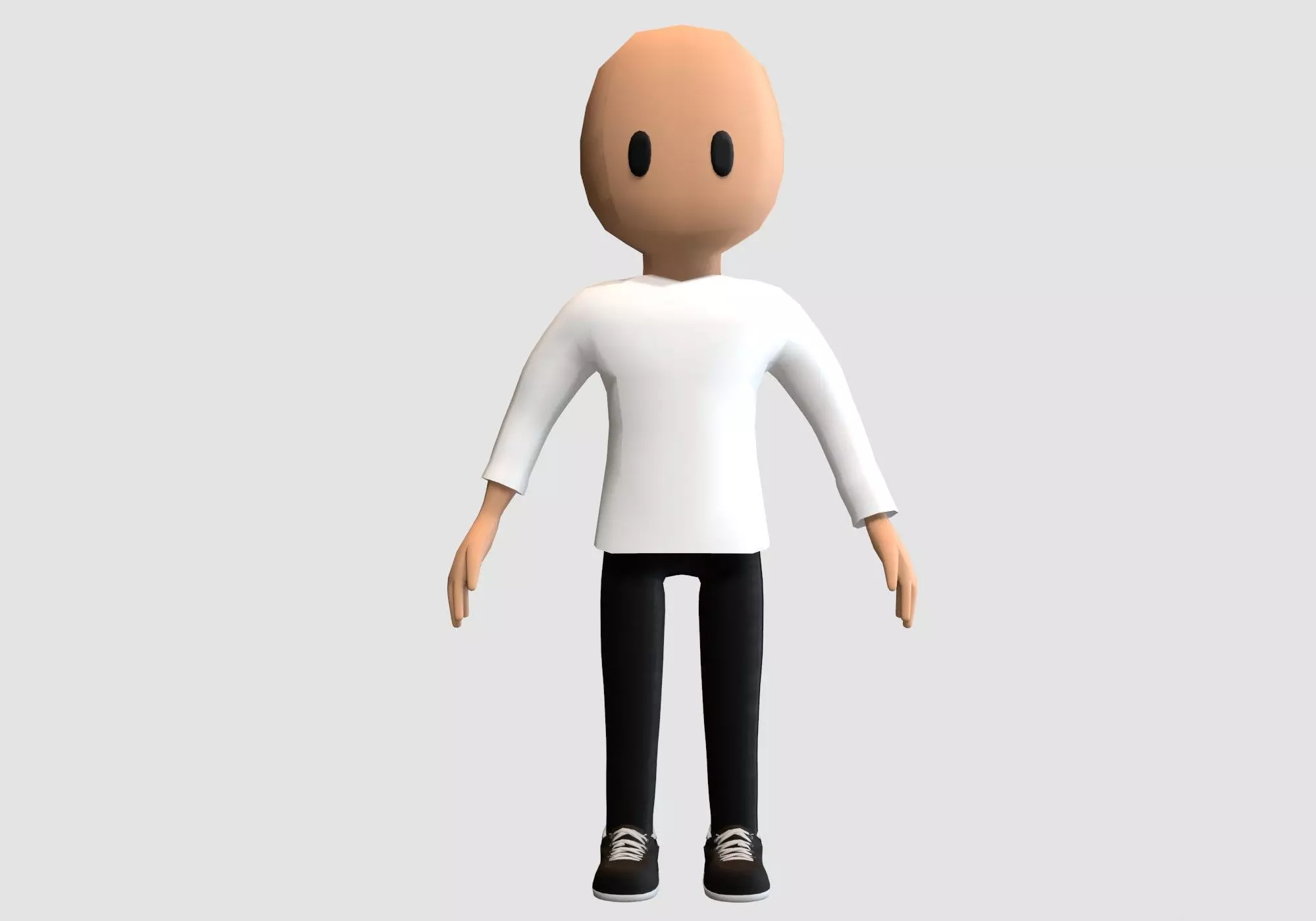 simple cartoon boy Low-poly 3D model