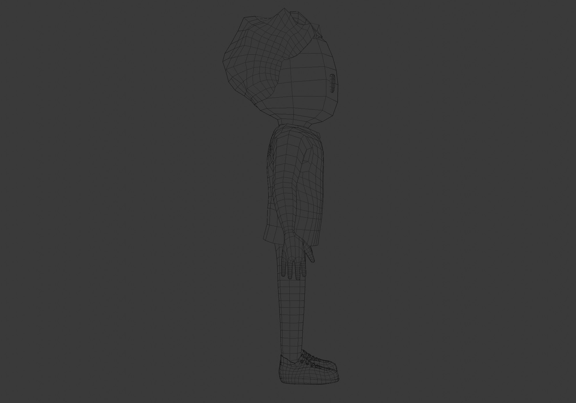 cool cartoon man Low-poly 3D model_7
