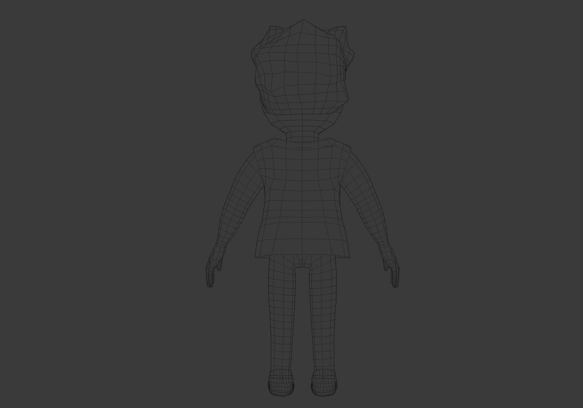 cool cartoon man Low-poly 3D model_9