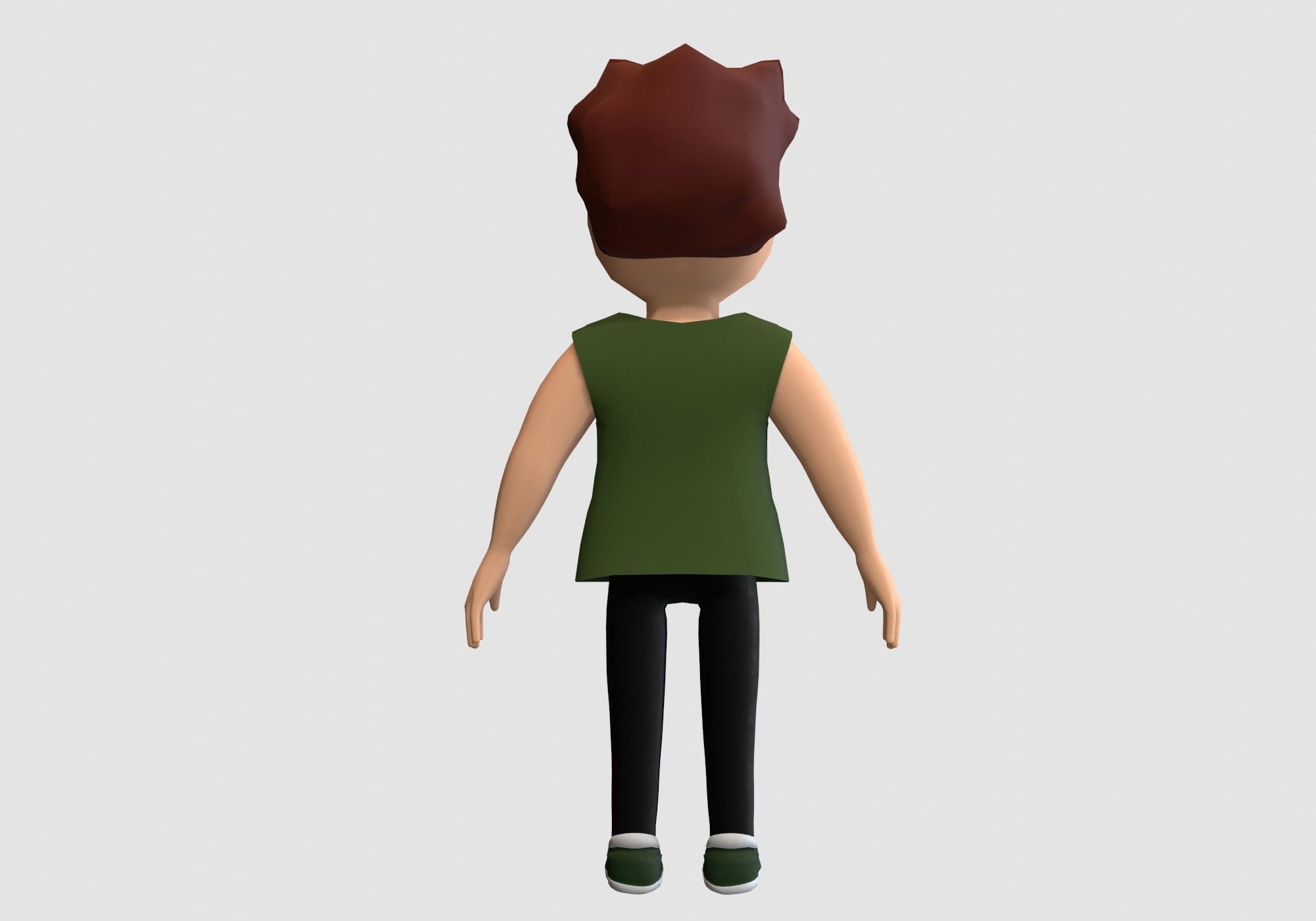 cool cartoon man Low-poly 3D model_4