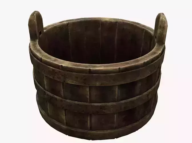 Wooden Aged Medieval Low-poly 3D model