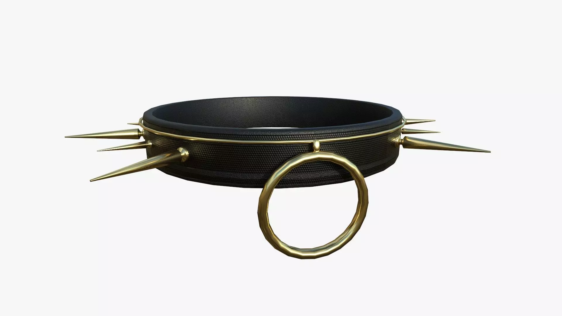 Gothic Collar J02 Black Gold - Character Fashion Design Low-poly 3D model