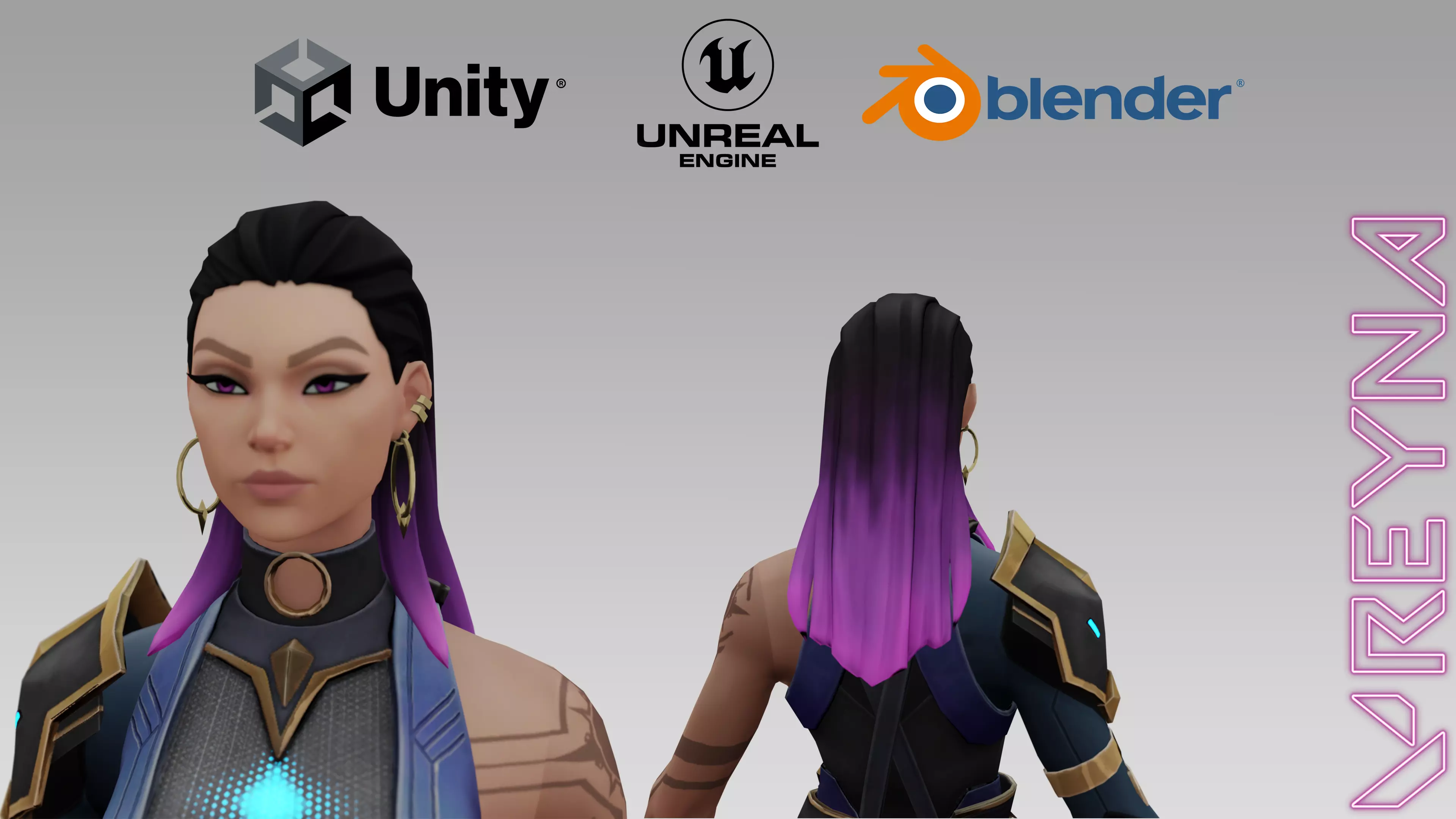 Valorant Reyna Low-poly 3D model_0