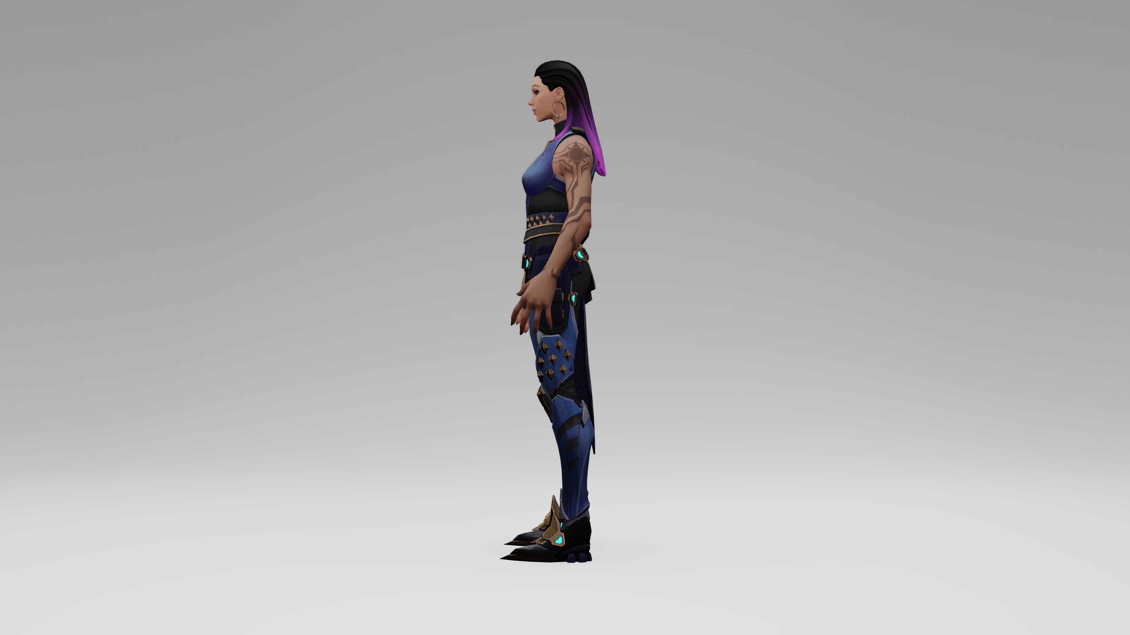 Valorant Reyna Low-poly 3D model_3