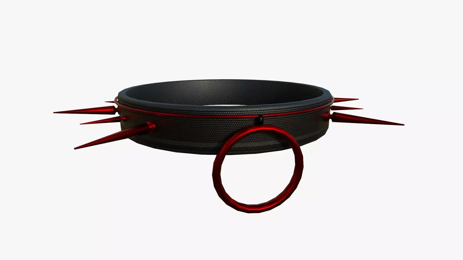 Gothic Collar J03 Black Red - Character Fashion Design Low-poly 3D model